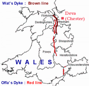 Offa's Dyke map