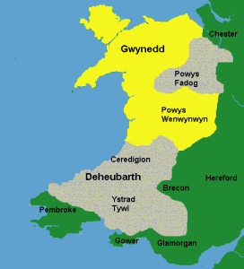 Lands of Llywelyn and client princes