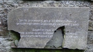 Llywelyn's Well headstone